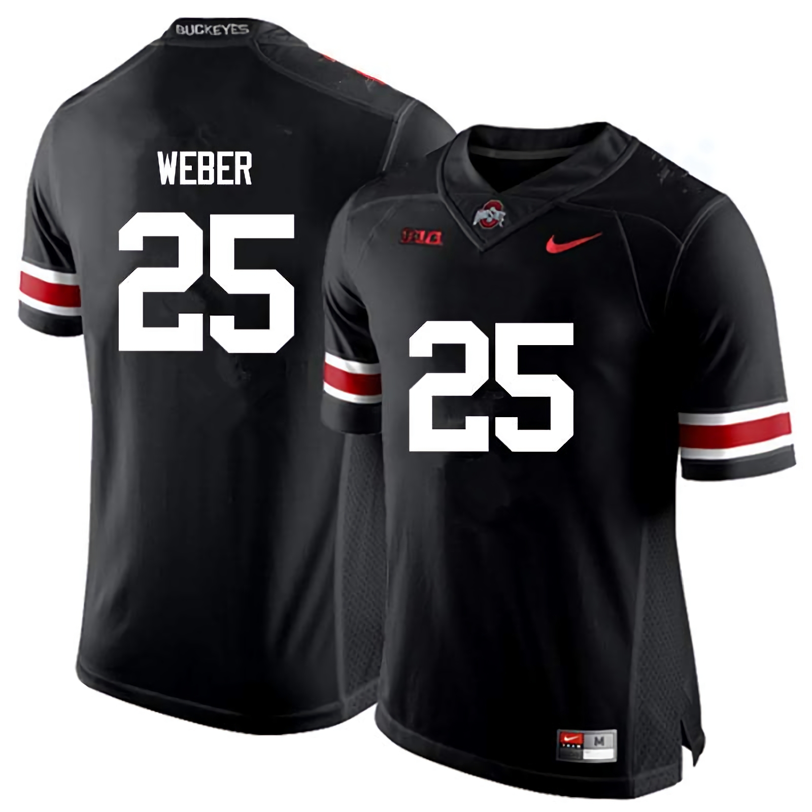 Mike Weber Ohio State Buckeyes Men's NCAA #25 Nike Black College Stitched Football Jersey QJT3556WM